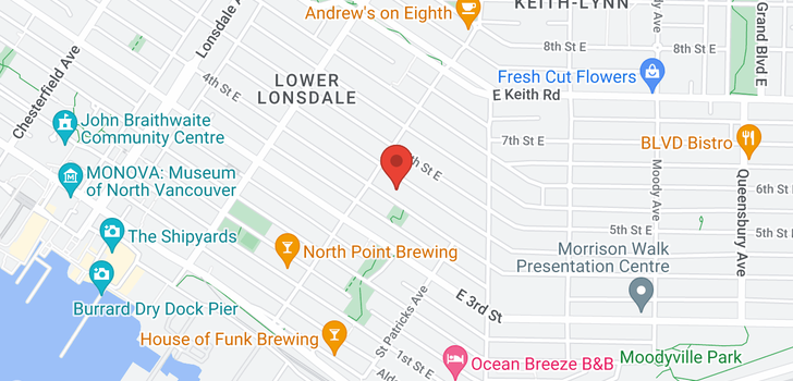 map of 318 E 4TH STREET